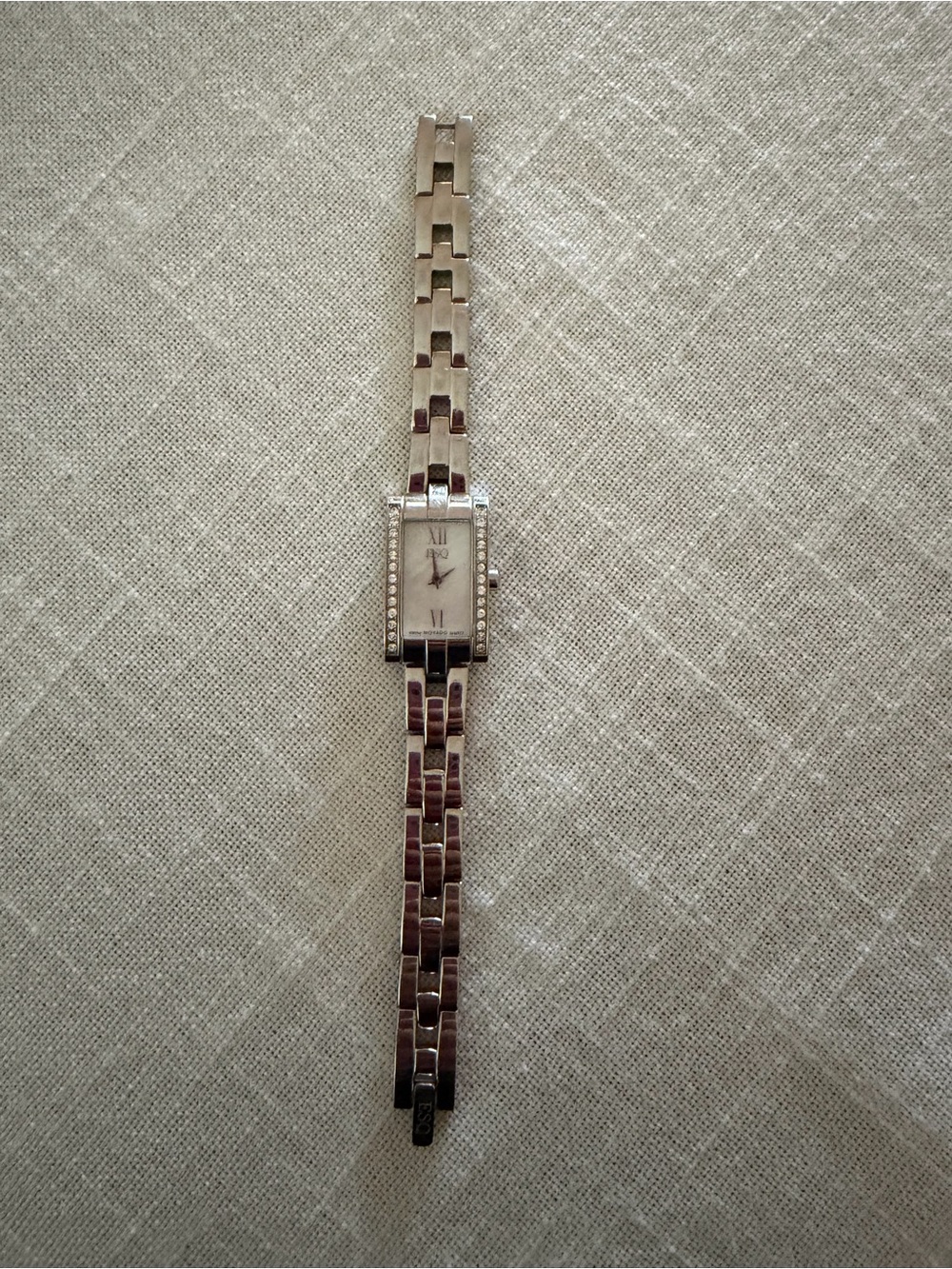 ESQ by Movado Women’s Silver Crystal-Accent Rectangle Bracelet Watch - Picture 2 of 3